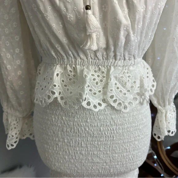 •nwt• Spell Daisy Chain Ruched Mini Dress - Picture 6 of 14